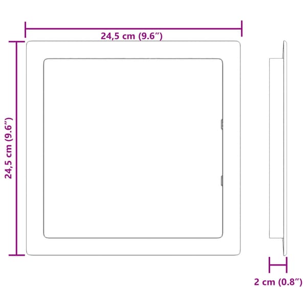 Åtkomstpaneler 2 pcs Vit 20 x 20 cm ABS Plast