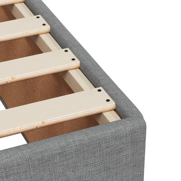 Ramsäng med madrass ljusgrå 200x200 cm tyg