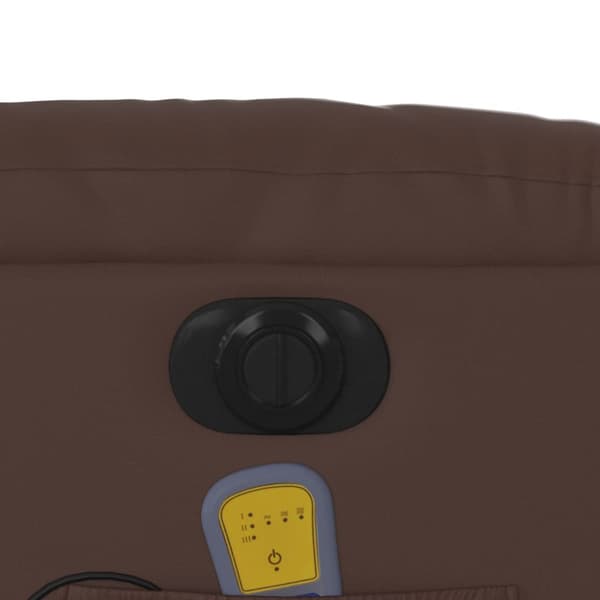 Elektrisk massagefåtölj brun konstläder