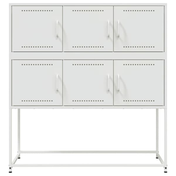 Skänk vit 100,5x39x107 cm stål