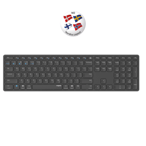Keyboard E9800M Wireless Multi-Mode Dark Grey