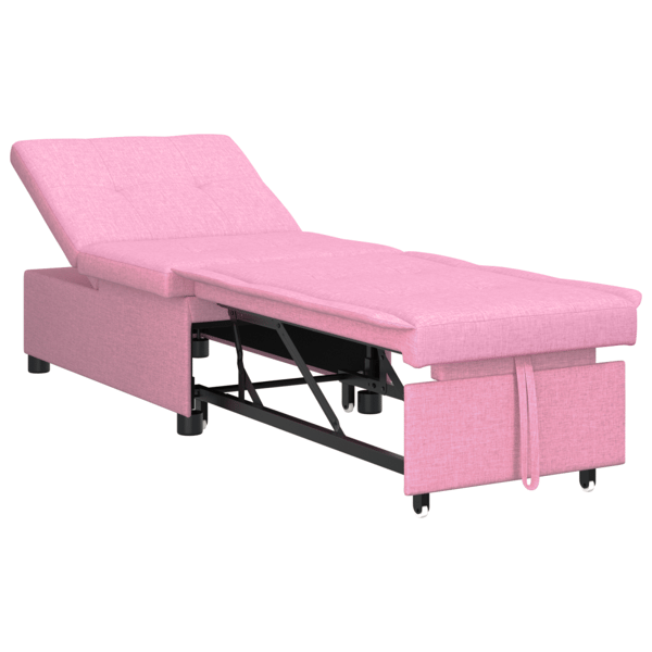 Pull Out Sofa Bed Rosa 194 x 50 x 82 cm tyg
