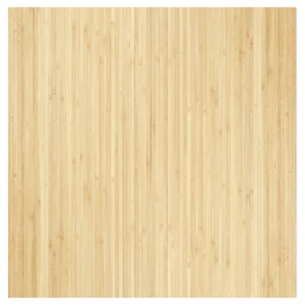 Matta rektangulär ljus naturlig 100x100 cm bambu