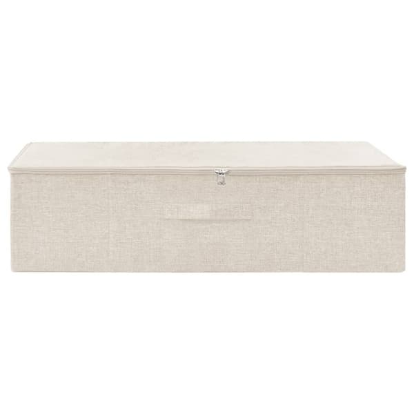 Förvaringslåda tyg 70x40x18 cm gräddvit