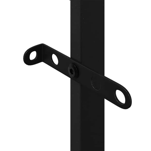 Vedställ svart 50x30x209 cm stål