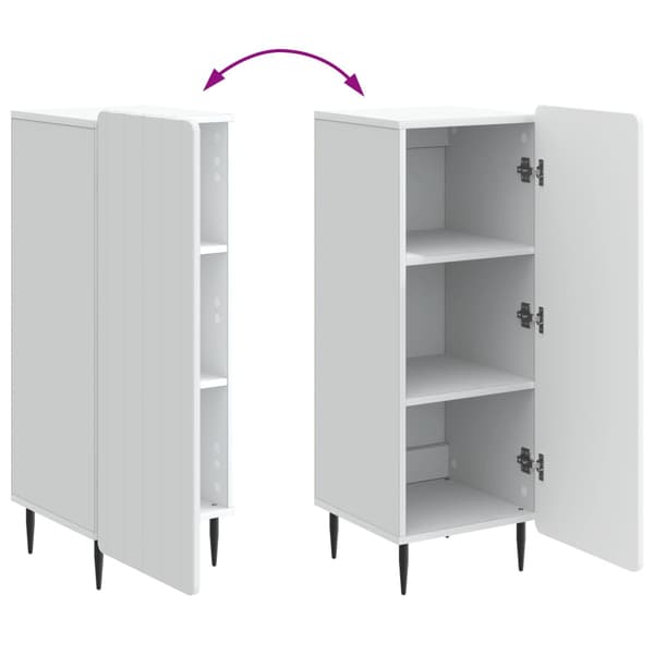Sideboard Vit 34,5 x 33 x 92 cm Konstruerat trä