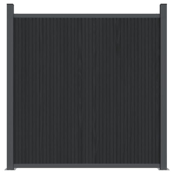 Staketpanel grå 1737x186 cm WPC