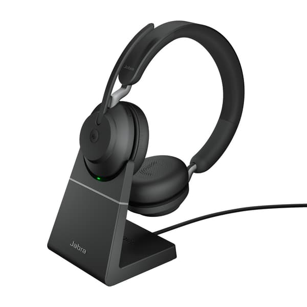 Jabra Evolve2 65 MS Stereo - headset - USB-A - med laddningsställ