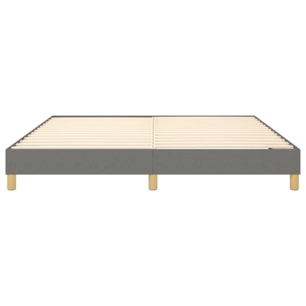 Boxspring-sängram mörkgrå 160x200 cm tyg