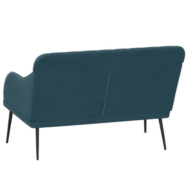 Bänk blå 110x76x80 cm sammet