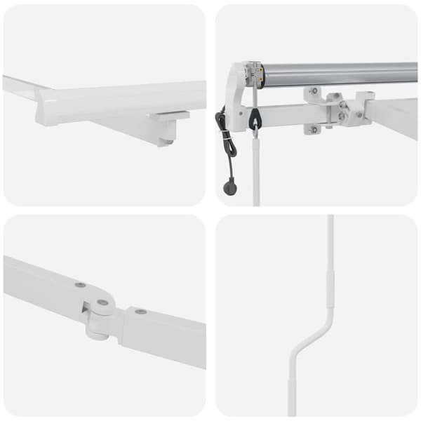 Markisram Vit 350 x 250 cm Aluminium
