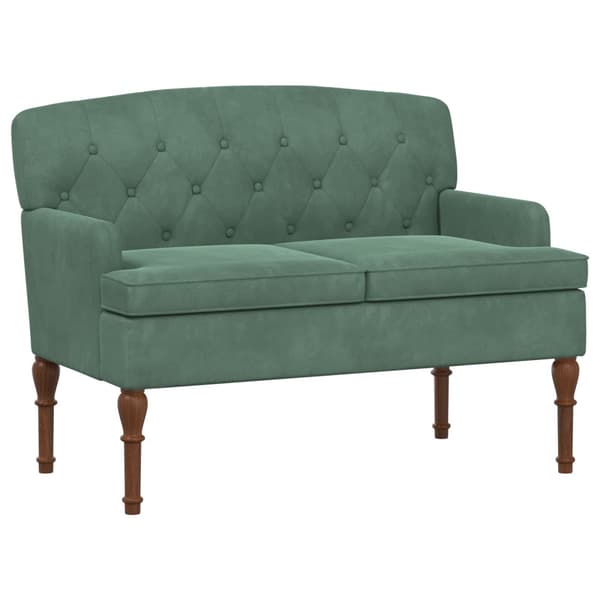 Loveseat med knapprapport Havgrön 111 x 65 x 79 cm Sammet