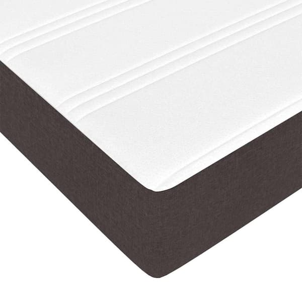 Sängram med madrass 2 pcs Tan tyg