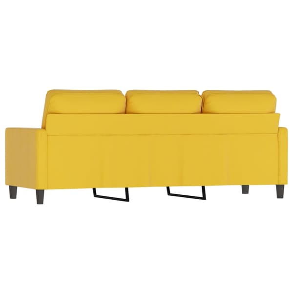 3-sitssoffa gul 180 cm sammet