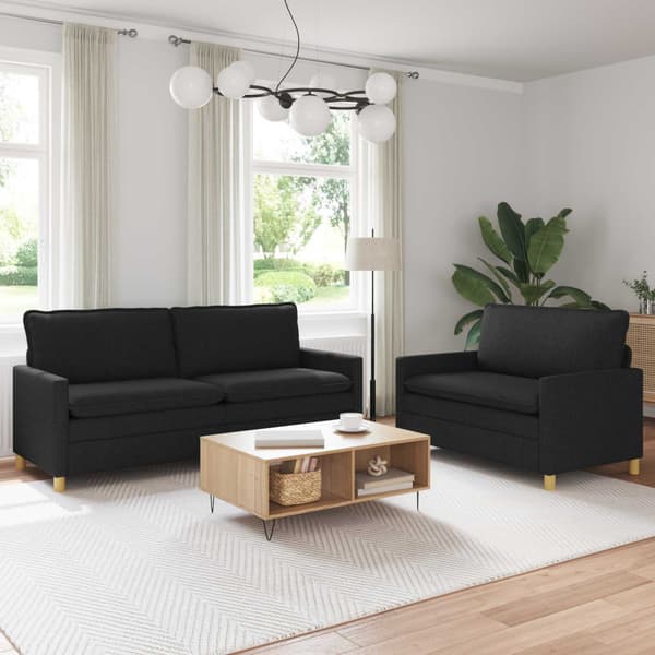 Soffset 2 st Svart Tyg
