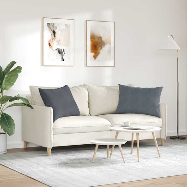 Sofakuddar 2 pcs Mörkgrå 70 x 50 cm Kordread tyg
