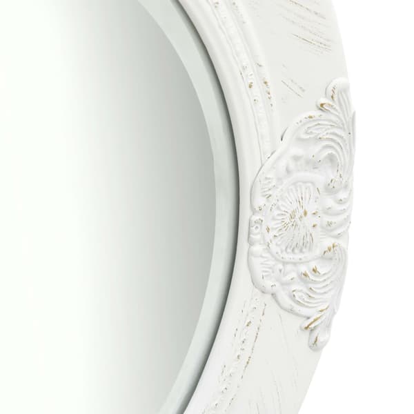 Väggspegel barockstil 50 cm vit