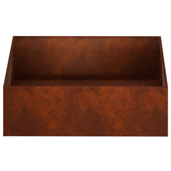 Trädgårdsplanterare 2 st Rostig 80 x 80 x 30 cm