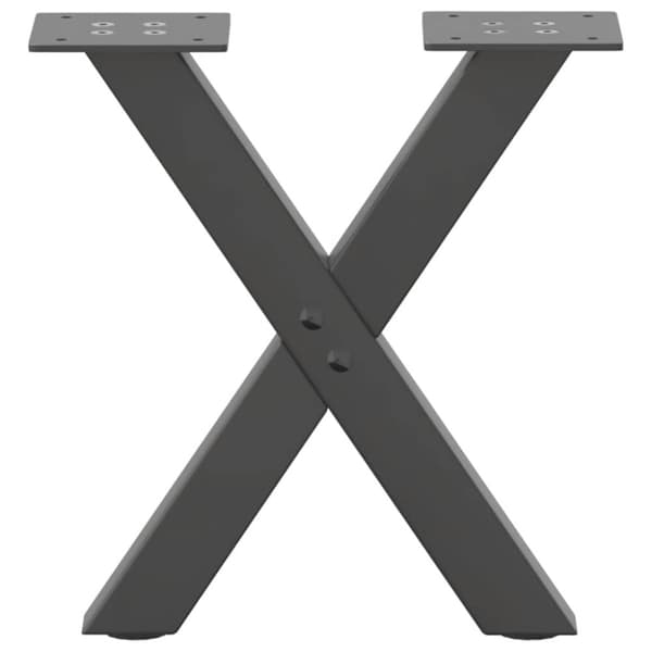 Soffbordsben X-formade 2 st antracit 37x(30-31) cm stål