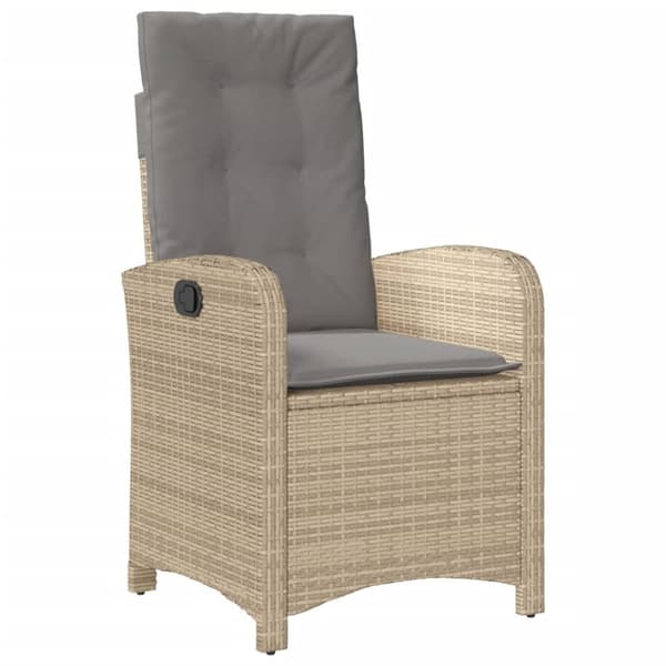 Bistrogrupp med dynor 3 delar mixbeige konstrotting