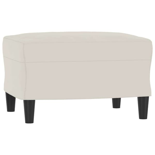 Fotpall gräddvit 60x50x41 cm sammet