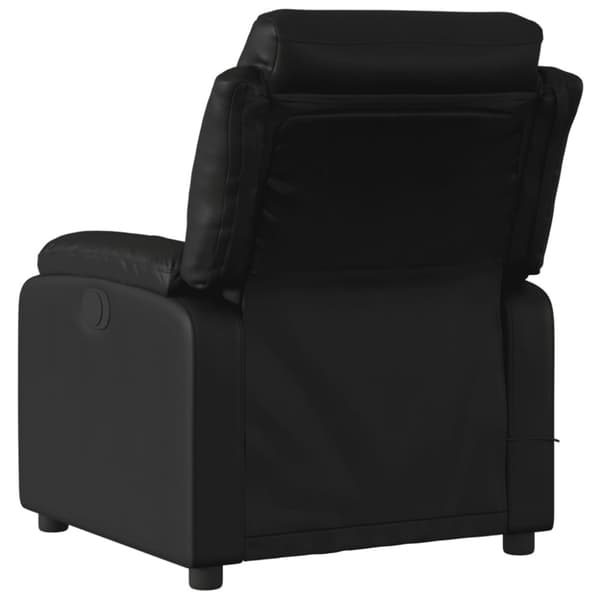 Massagefåtölj svart konstläder