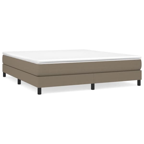 Boxspring-sängram taupe 160x200 cm tyg