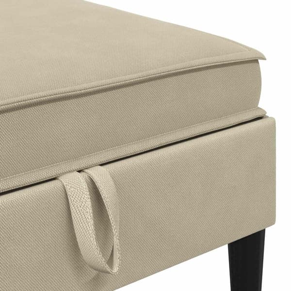Möbelset för vardagsrummet 6 pcs Sand Tyg