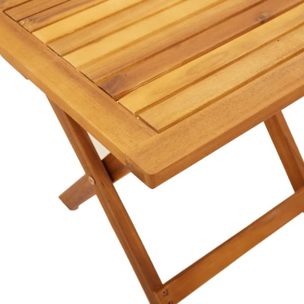 Hopfällbara stolar 2 st med bord mörkblå massivt trä