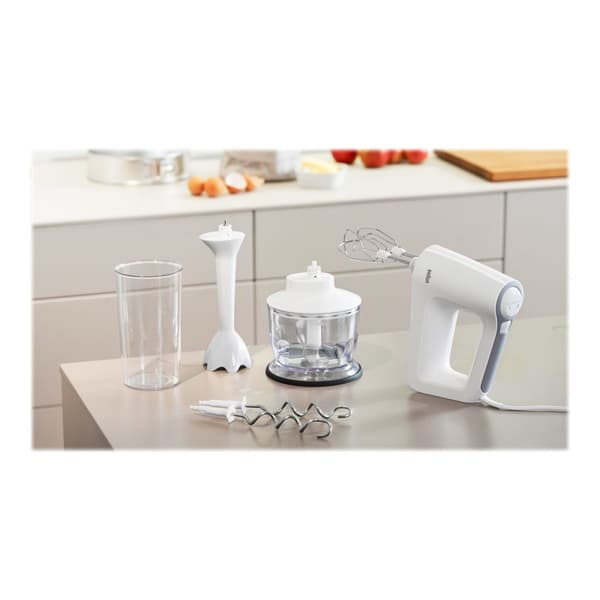 Braun MultiMix 3 HM 3135 WH - handmixer - vit / grå