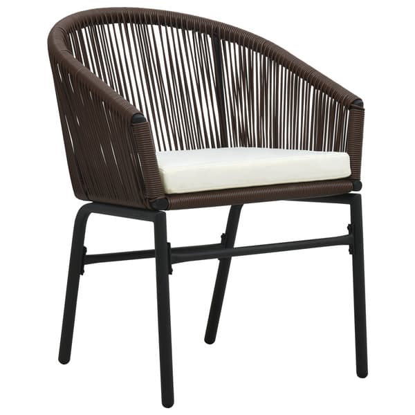 Trädgårdsmöbelset 7 pcs Brun konstrotting