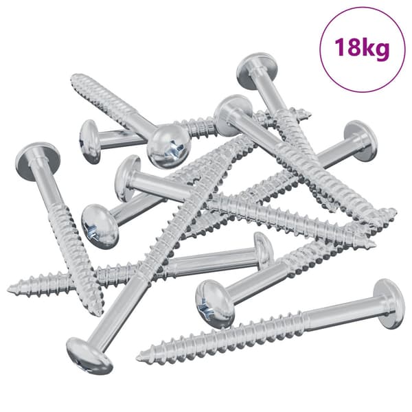Träskruv 3273 pcs Silver 9,8 x 53 mm Stål