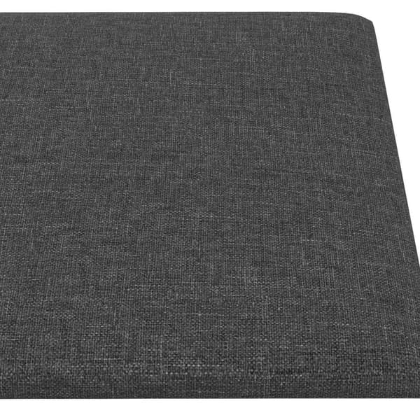 Väggsänggavel 12 pcs Mörkgrå 60 x 30 cm tyg