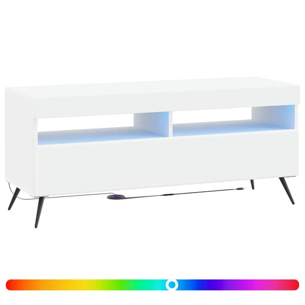 LED TV-skåp Vit Konstruerat trä