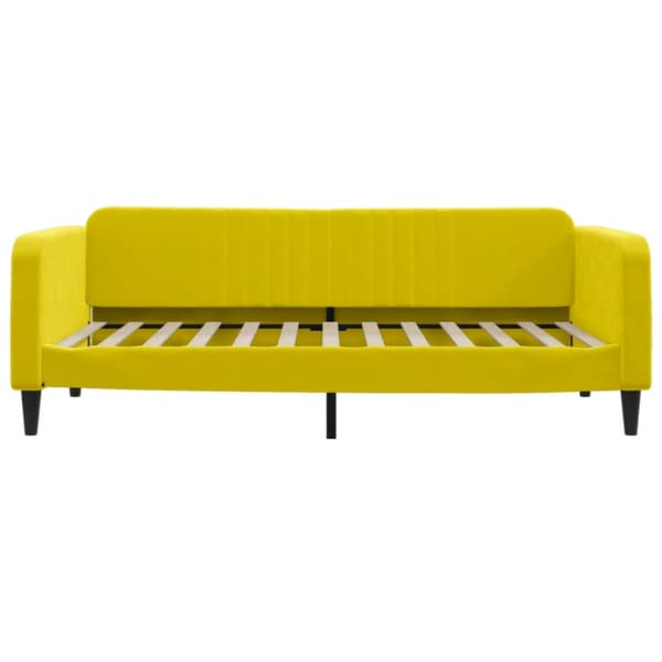 Dagbädd med madrass gul 100x200 cm sammet