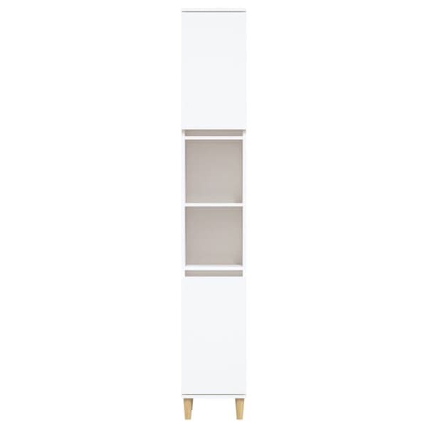Badrumsskåp vit 30x30x190 cm konstruerat trä