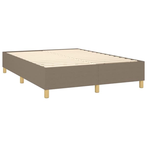 Boxspring-sängram taupe 140x200 cm tyg