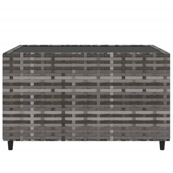 Loungegrupp med dynor 4 delar konstrotting grå