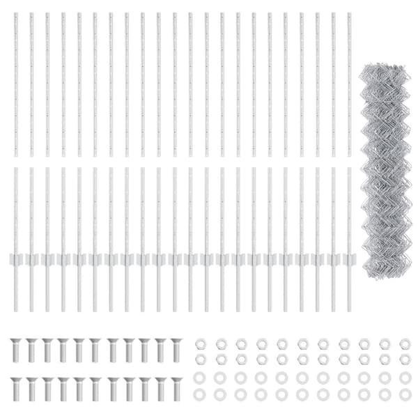 Stängsel med stolpe Silver 1,2 x 25 m Stål