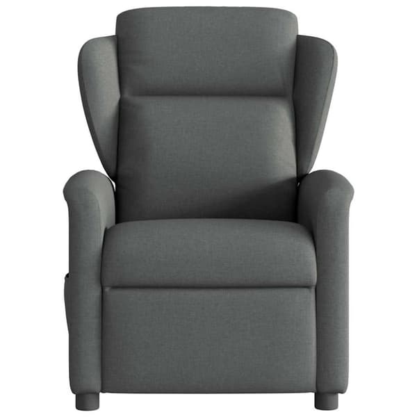 Elektrisk reclinerfåtölj mörkgrå tyg
