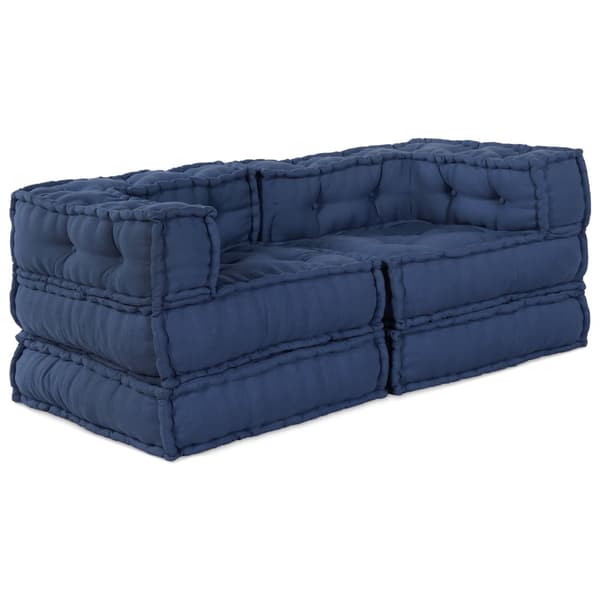 Modulsofa enhet 2 pcs Indigo 140 x 70 x 56 cm Tyg