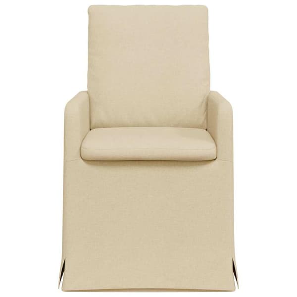 Matstolar 2 pcs Kräm 57 x 67 x 98 cm tyg