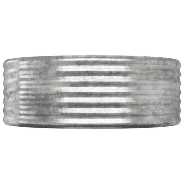 Odlingslåda galvaniserat stål 322x100x36 cm silver