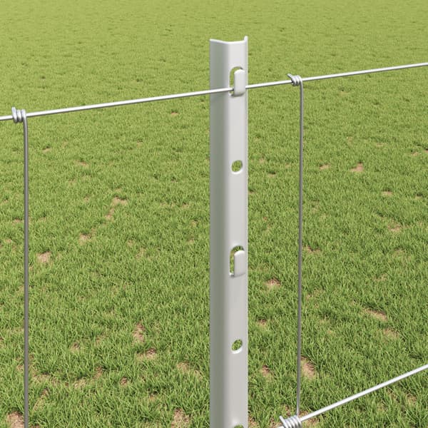 Stängsel med stolpe Silver 1,2 x 50 m Stål