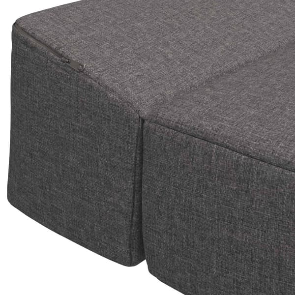 Fällbar Soffbed Ljusgrå 200 x 70 x 10 cm Tyg