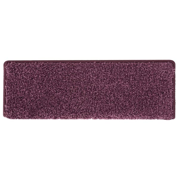 Trappmattor 15 st 65x21x4 cm mörklila rektangulär kant