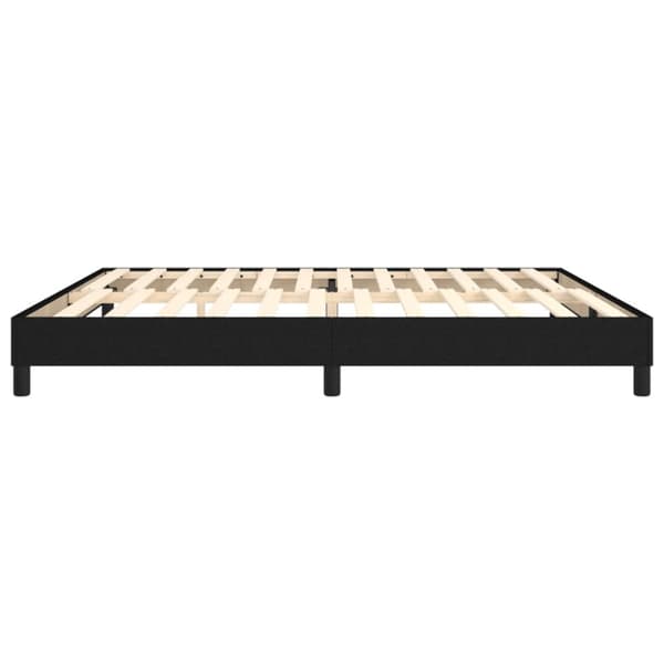 Boxspring-sängram svart 200x200 cm tyg
