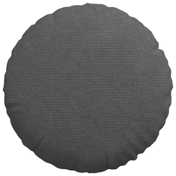 Sittkuddar 2 pcs Mörkgrå Ø 40 cm Kordread tyg