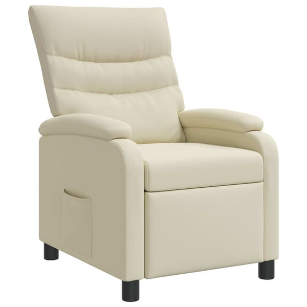 Recliner Gräddvit Konstläder