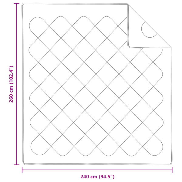 Sommar Duvet Vit 260 x 240 x 3 cm Polyester